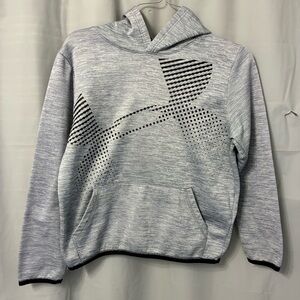 Under Armour Light Gray Hooded Pullover with Black Accents